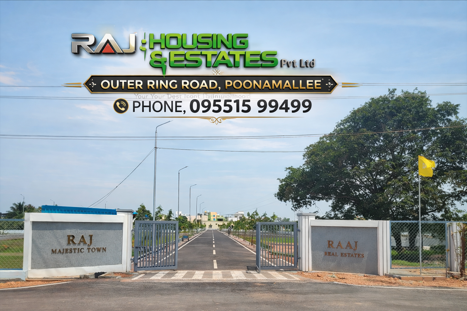 Plots for sale in Poonamallee at Raj Majestic Town CMDA approved layout